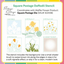 Waffle Flower Stencil - Square Postage Daffodil, 422439