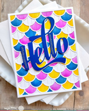 Waffle Flower Word Die Set - Waving Hello, 422467