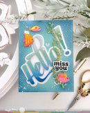 Waffle Flower Word Die Set - Waving Hello, 422467
