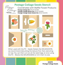 Waffle Flower Stencil - Postage Collage Seeds, 422475