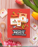 Waffle Flower Stamp Set - Postage Collage Seeds Details, 422477