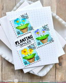 Waffle Flower Stencil - Postage Square - Pansy, 422479