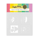 Waffle Flower Stencil - Postage Square - Pansy, 422479