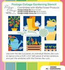 Waffle Flower Stencil - Postage Collage Gardening, 422483