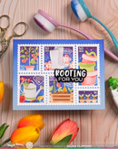 Waffle Flower Stencil - Postage Collage Gardening, 422483