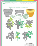 Waffle Flower Die Set - Happy Herbs, 422486