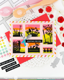Waffle Flower Stamp Set - Postage Collage Garden Silhouettes, 422496