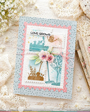 Waffle Flower Stamp Set - Postage Collage Garden Silhouettes, 422496