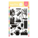 Waffle Flower Stamp Set - Postage Collage Garden Silhouettes, 422496