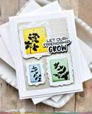 Waffle Flower Stamp Set - Postage Collage Herbs Silhouettes, 422497