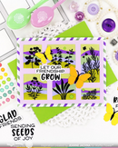 Waffle Flower Stamp Set - Postage Collage Herbs Silhouettes, 422497