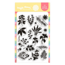 Waffle Flower Stamp Set - Postage Collage Herbs Silhouettes, 422497