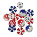 Buttons Galore & More - Buttons 16Pc - Liberty, 4385