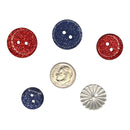 Buttons Galore & More - Buttons 15Pc - Freedom, 4386