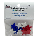 Buttons Galore & More - Buttons 12Pc - Heritage Stars, 4390