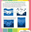 Waffle Flower Background Stencil - Under the Sea, 442425