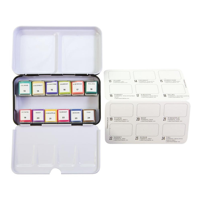 Prima Watercolor Confections Watercolor Pans 12pc - Tropicals, 584269