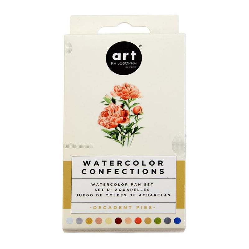 Prima Watercolor Confections Watercolor Pans 12pc - Decadent Pies, 584276