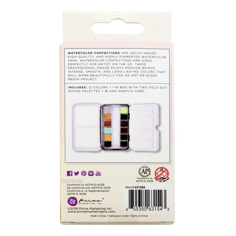 Prima Watercolor Confections Watercolor Pans 12pc - Essence, 631543