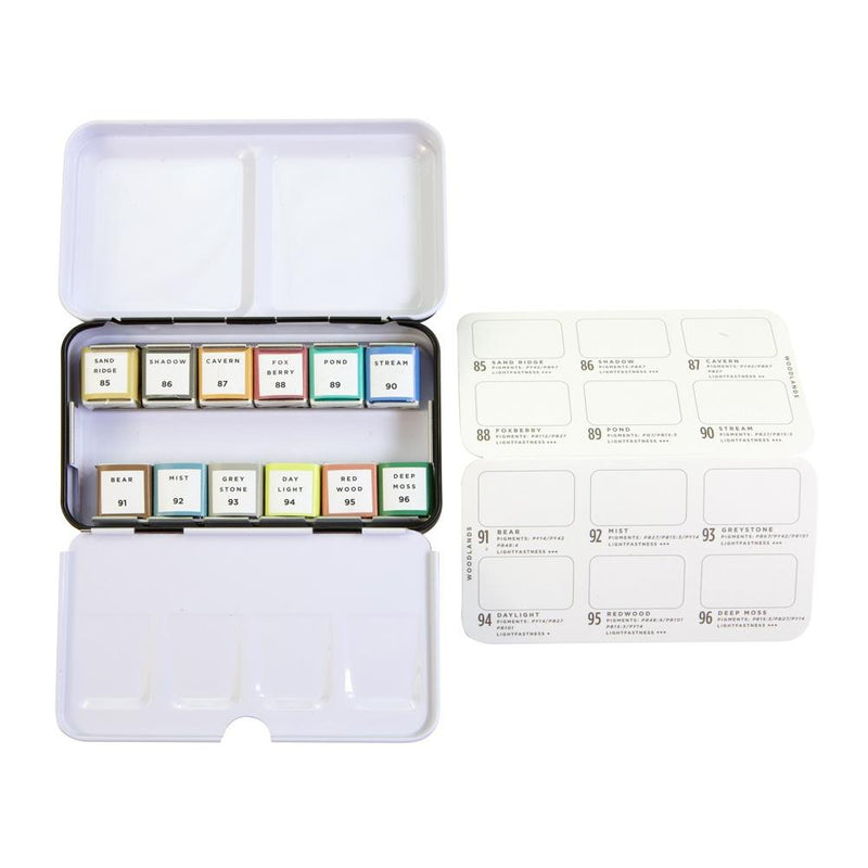 Prima Watercolor Confections Watercolor Pans 12pc - Woodlands, 631550
