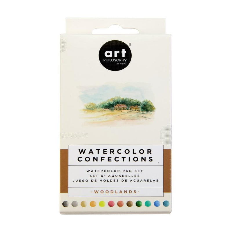 Prima Watercolor Confections Watercolor Pans 12pc - Woodlands, 631550