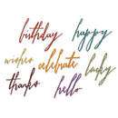 Sizzix Thinlits Die Set  - Handwritten Celebrate, 660215 by Tim Holtz