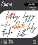 Sizzix Thinlits Die Set  - Handwritten Celebrate, 660215 by Tim Holtz