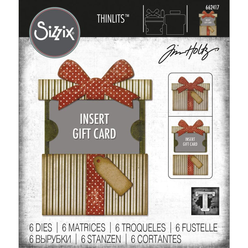 Coming Soon - Sizzix Thinlits Die Set  - Gift Card Package, 662417 by: Tim Holtz