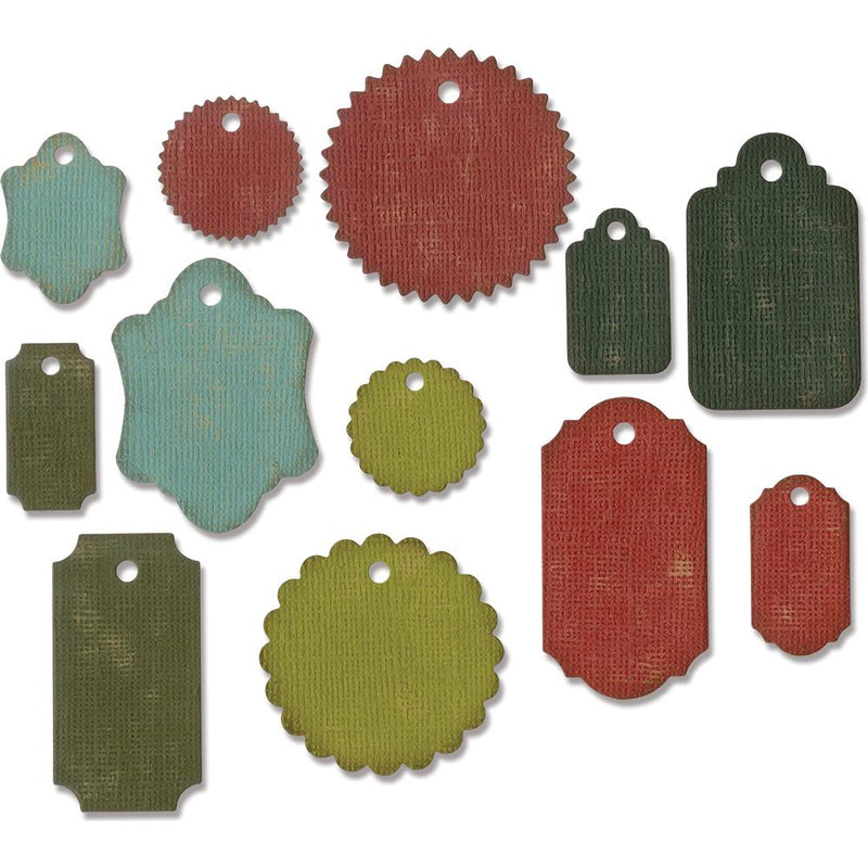 Sizzix Thinlits Die Set - Gift Tags, 662423 by: Tim Holtz