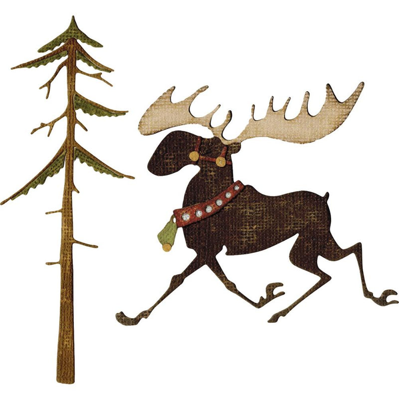 Sizzix Thinlits Die Set  -Merry Moose, 663103 by: Tim Holtz