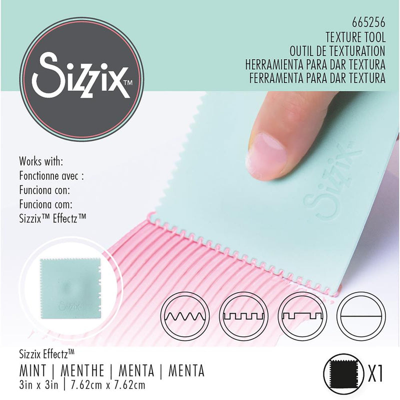 Sizzix Making Tool - Texture Tool 3"X3" - Mint, 665256