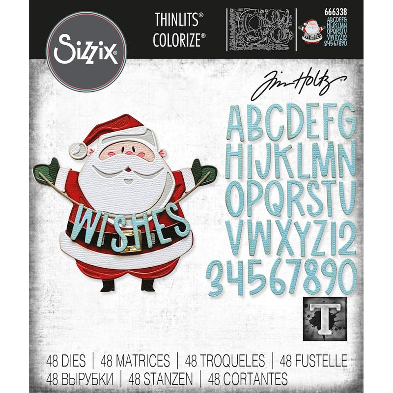 Sizzix Thinlits Dies - Santa Greetings Colorize, 666338 by Tim Holtz