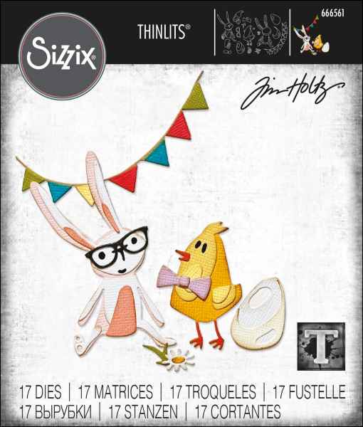 Sizzix - Vault Bunny & Chick Thinlits, 666561 by: Tim Holtz