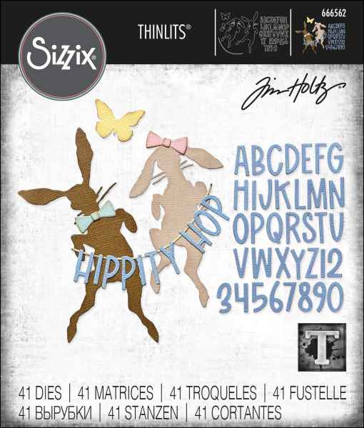 Sizzix - Vault Hippity Hop Thinlits, 666562 by: Tim Holtz