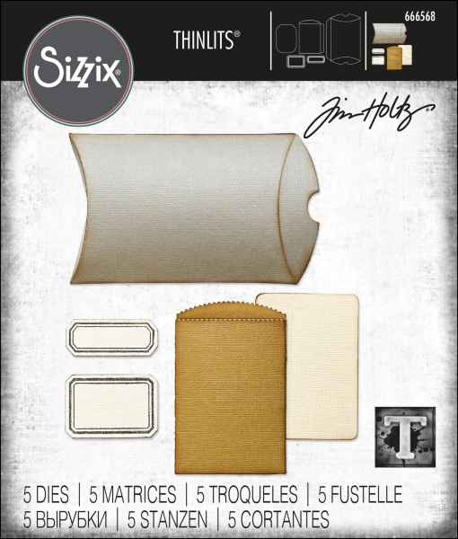 Sizzix - Vault Pillow Box & Bag Thinlits, 666568 by: Tim Holtz