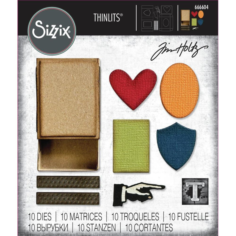 Sizzix Thinlits Die Set - Vault Matchbox, 666604 by: Tim Holtz