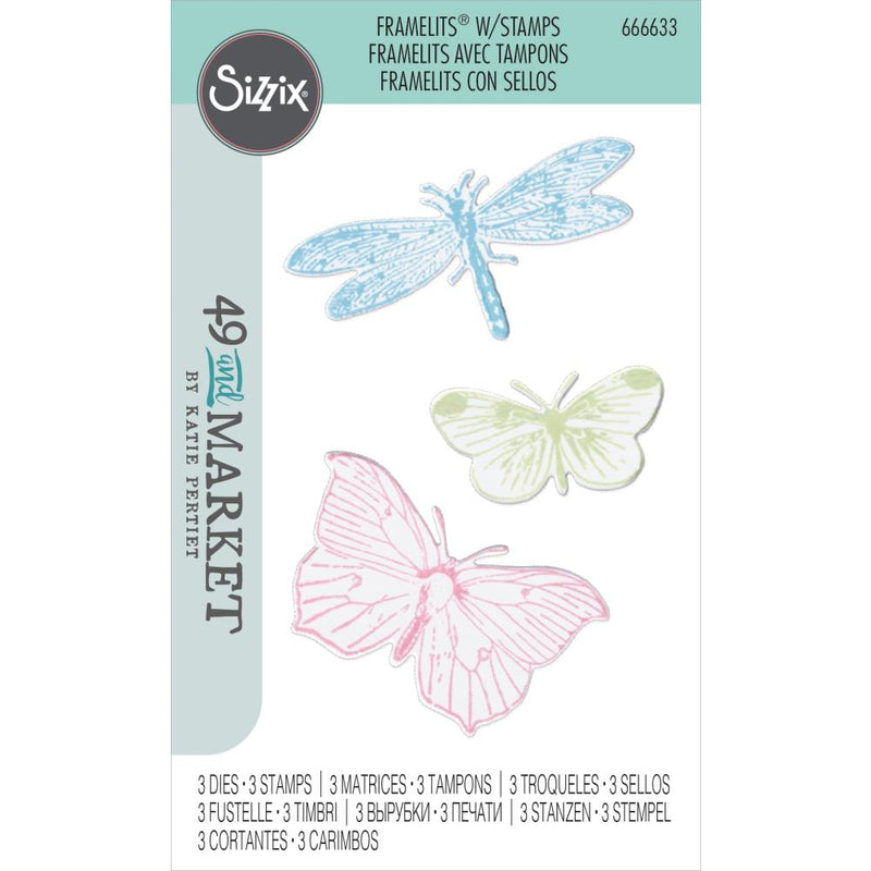 49 & Market - Stamp & Framelits Set - Engraved Wings, 666633 by Sizzix