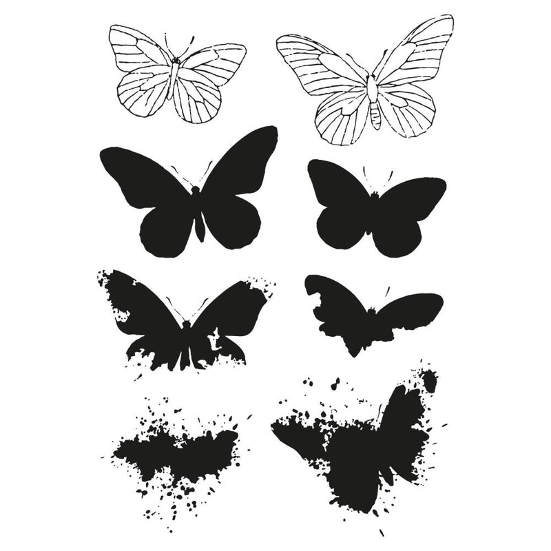 49 & Market - Stamp & Framelits Set - Painted Pencil Butterflies, 666634 by Sizzix