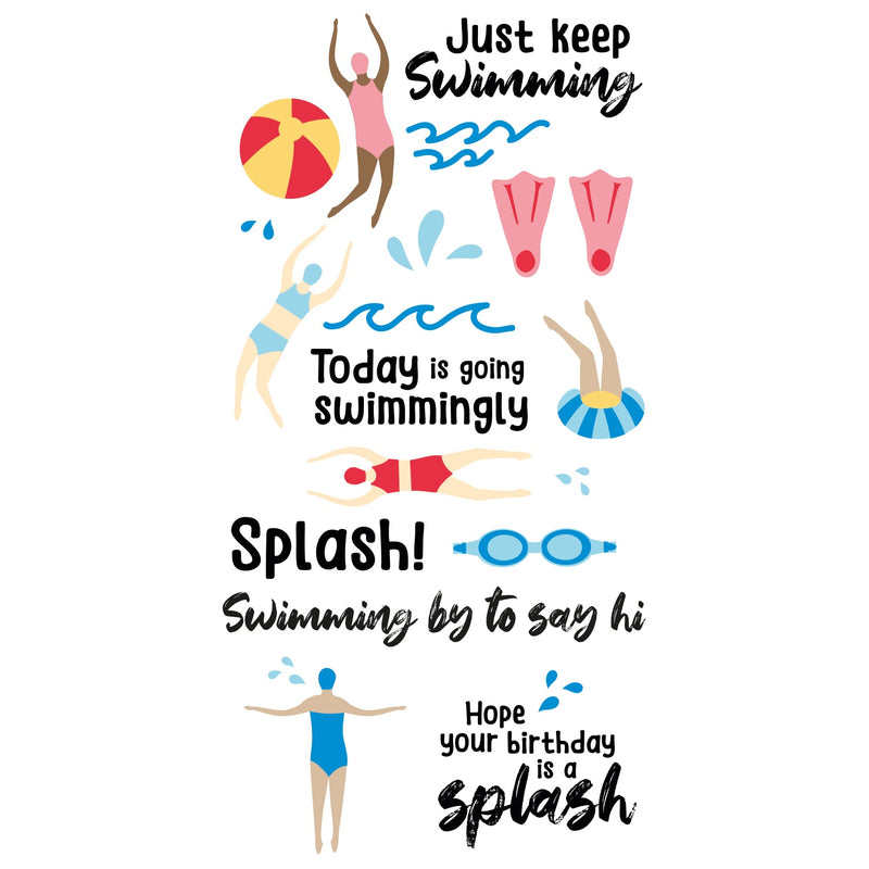 Sizzix Clear Stamps Set 29PK – Synchronized Swimmers, 666658 by Catherine Pooler