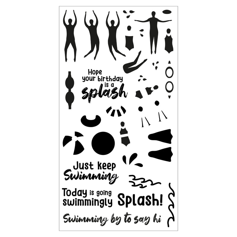 Sizzix Clear Stamps Set 29PK – Synchronized Swimmers, 666658 by Catherine Pooler