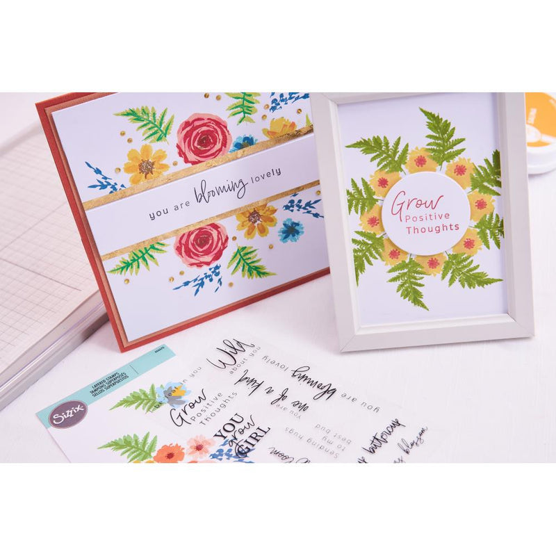 Sizzix Layered Clear Stamps Set 20PK – Painted Florals, 666670