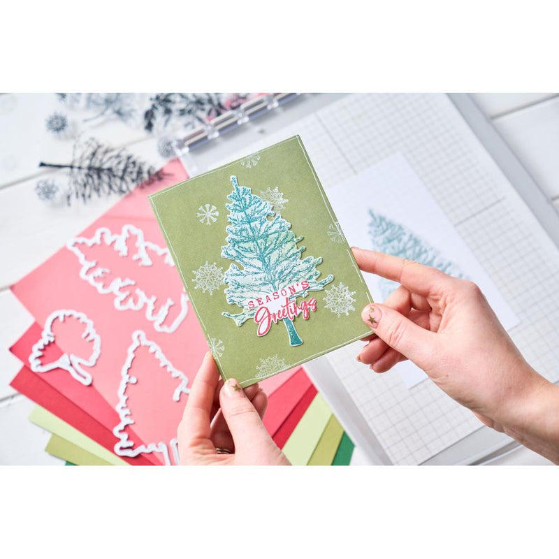 49 & Market A5 Stamps w/Framelits - Pine Holidays, 666711 by Sizzix