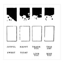 Sizzix Clear Stamps Set 10PK w/3PK Framelits - Painted Palettes, 666811 by 49 and Market