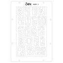 Sizzix Studio -  Clear Stamp & Stencil Set - Strength In Numbers, 666852 by Cat Kerr