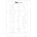 Sizzix Studio -  Clear Stamp & Stencil Set - Strength In Numbers, 666852 by Cat Kerr