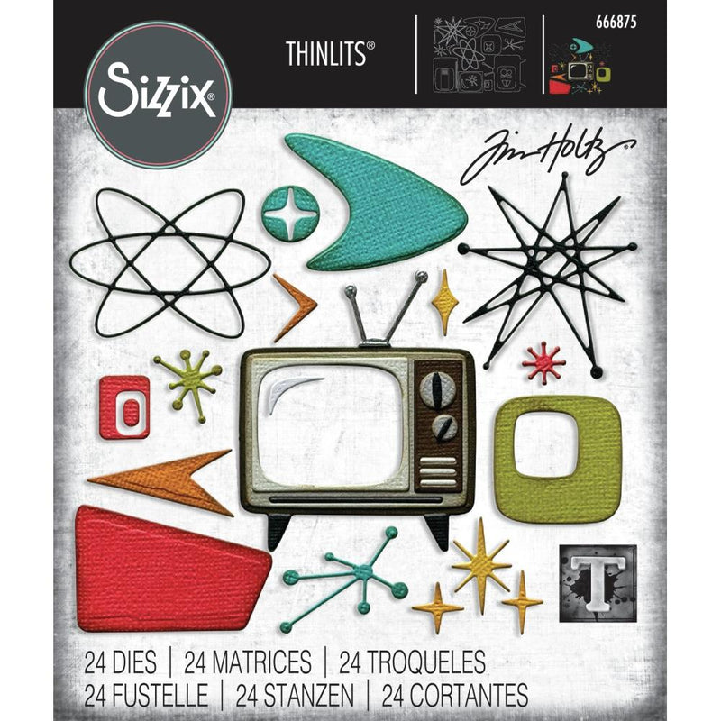 Sizzix Thinlits Die Set - Vault Atomic Retro, 666875 by: Tim Holtz