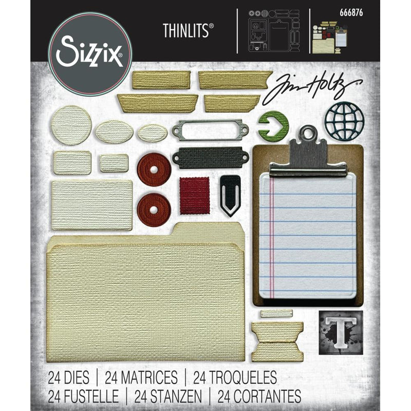 Sizzix Thinlits Die Set - Vault Noteworthy, 666876 by: Tim Holtz