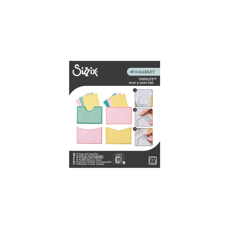 Sizzix Thinlits Snap & Swap Set - Pockets, 666877 by 49 & Market