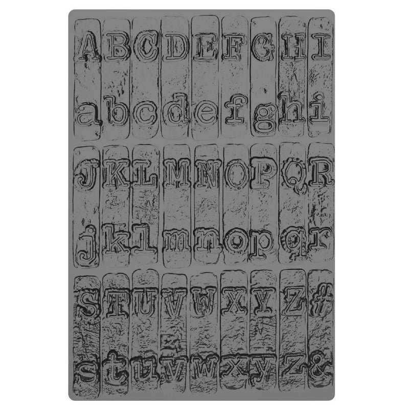 Sizzix 3-D Texture Fades Embossing Folder - Typewriter Large/A5, 666885 by Tim Holtz