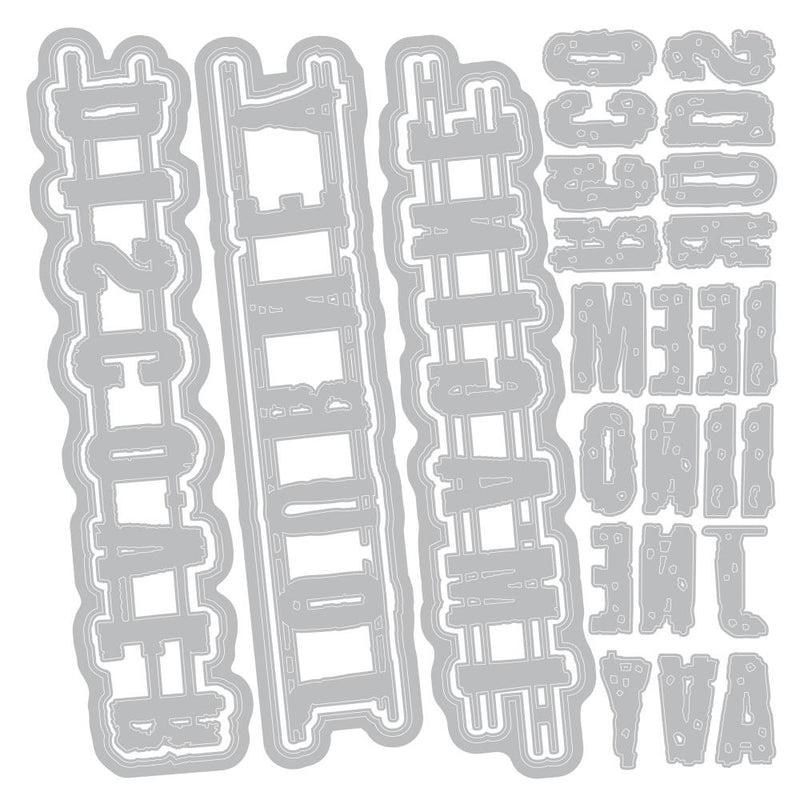 Coming Soon - Sizzix Thinlits 28PK Die Set - Word Wafers